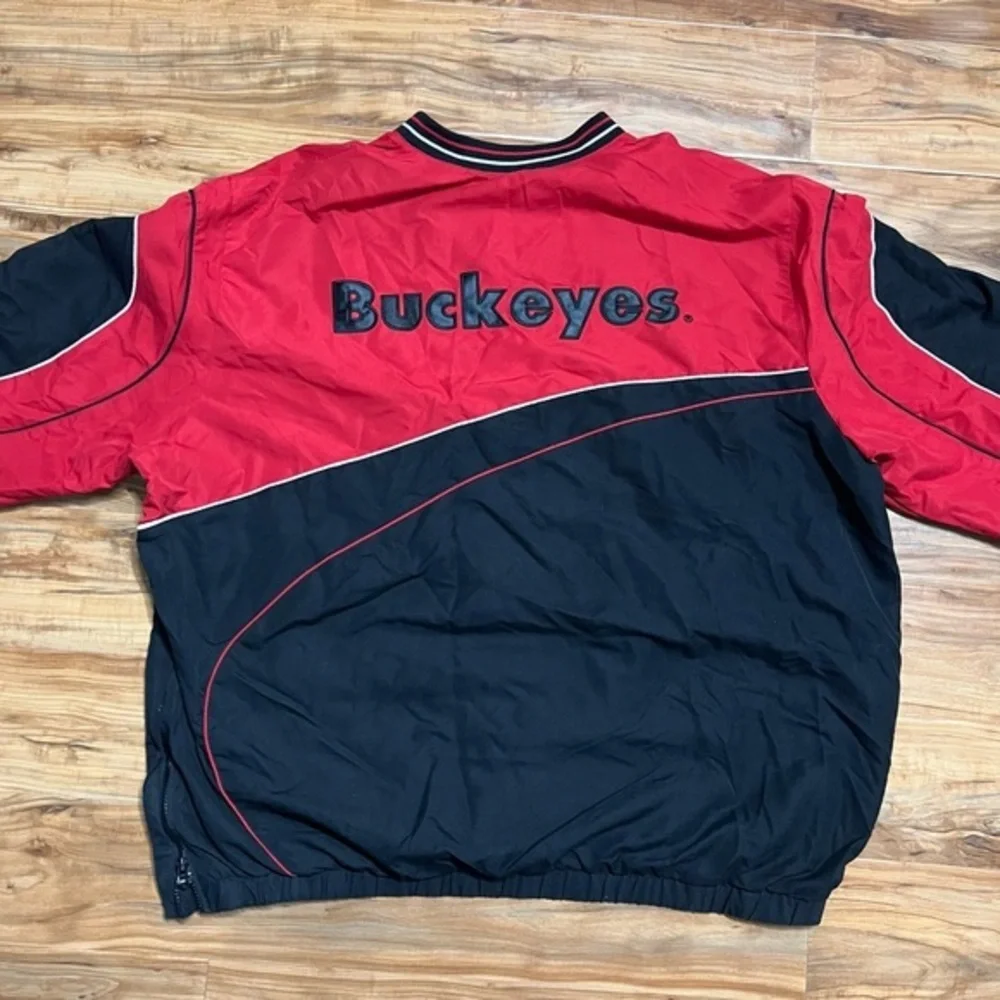 Vintage Ohio State Buckeyes 58 Sports Pullover‎ Lined XXL Windbreaker Jacket Y2K